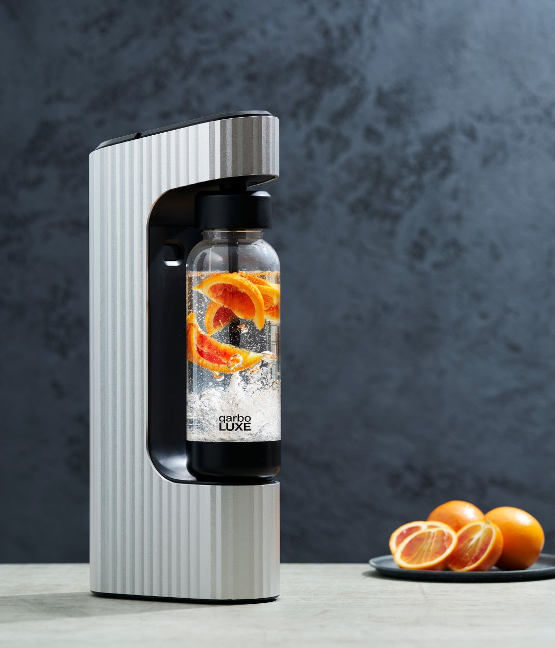 qarbo LUXE Sparkling Water and Beverage Maker with 2 Extra Bottles