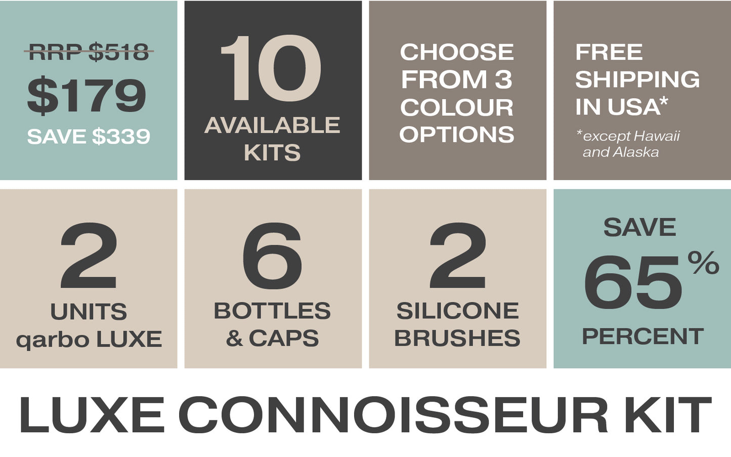 qarbo LUXE Offer 1 - LUXE Connoisseur Kit