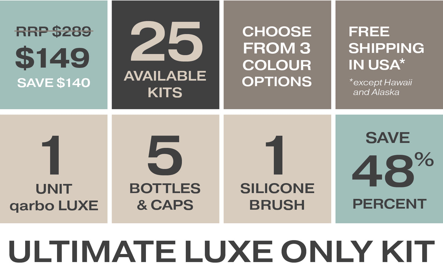 qarbo LUXE Offer 2 - Ultimate LUXE Only Kit