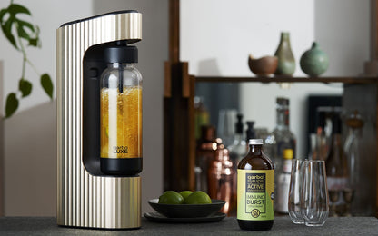 qarbo LUXE Sparkling Water and Beverage Maker including CO2 Cylinder